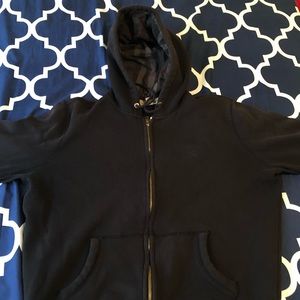 Burberry Black Hoodie Jacket Men’s Size : Large
